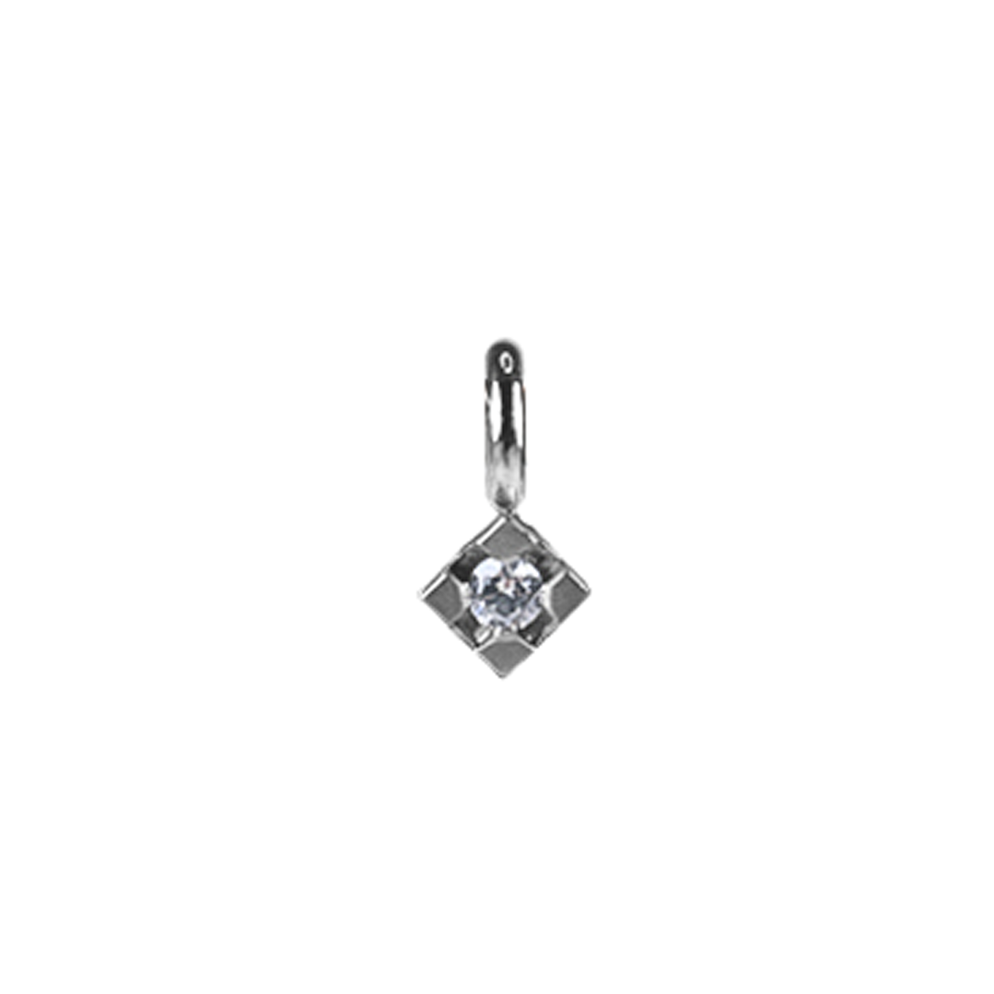 Princess Titanium Pendant w/ Diamond
