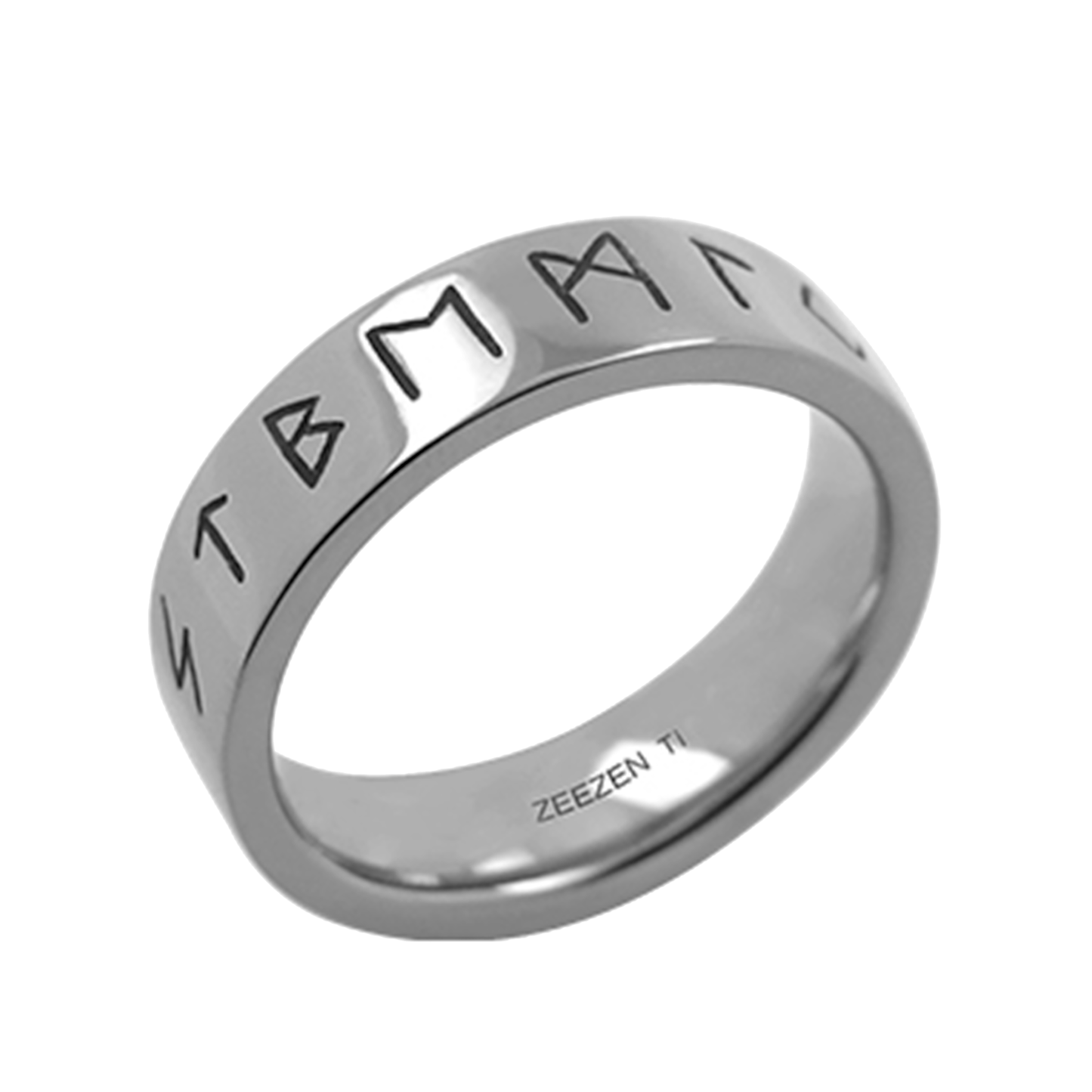Zeezen - Titanium - Viking Runes Ring