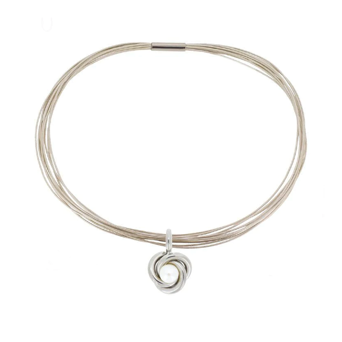 Celtic Knot Titanium Pendant w/ Pearl