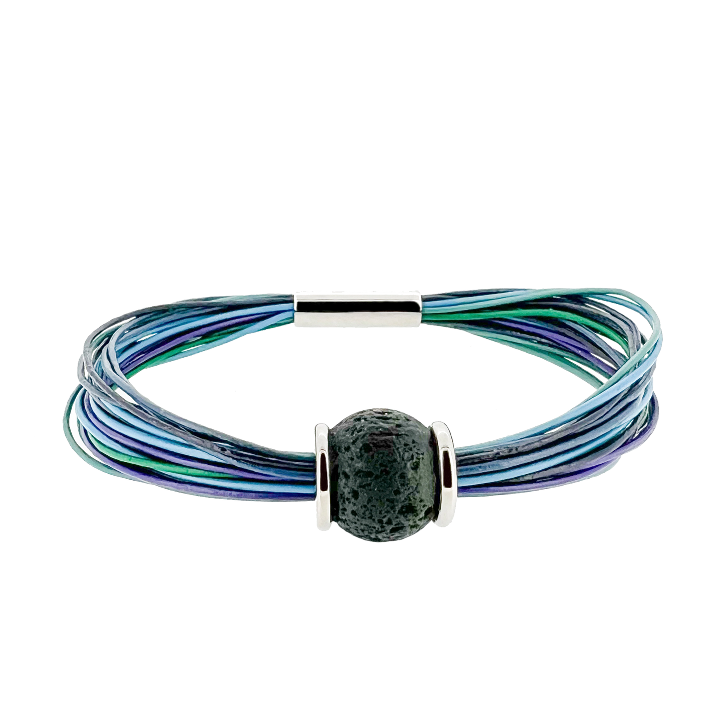 Zeezen northern lights bracelet with lava stone.