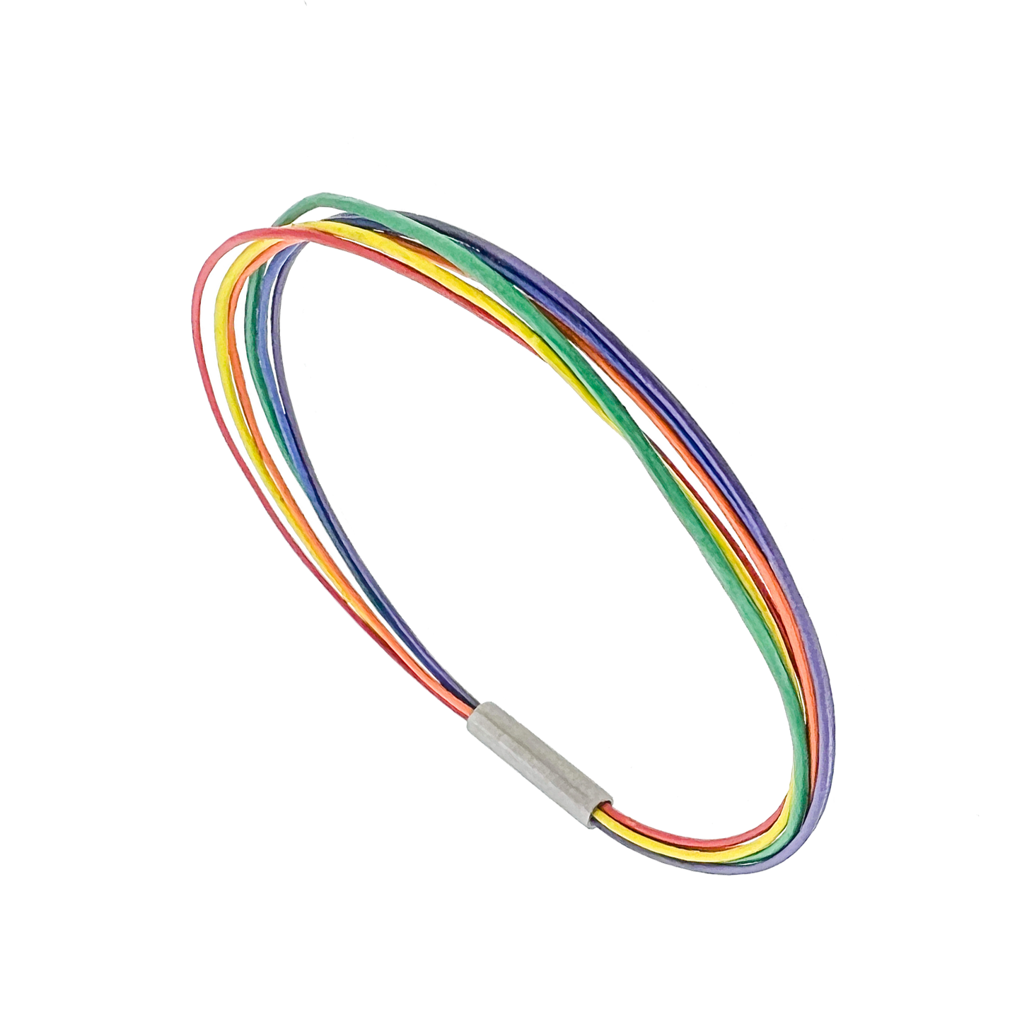 Discover the vibrant Rainbow Leather Bracelet by Zeezen, featuring 6 bold colors (6 strands) and a stylish 3.5mm titanium lock. This one-of-a-kind piece is influenced by the famous Rainbow Street and is ideal for those who want to add a fun pop of color to their fashion. Join the leather trend in Reykjavík and embrace love, peace, and diversity with this exceptional wrist adornment.