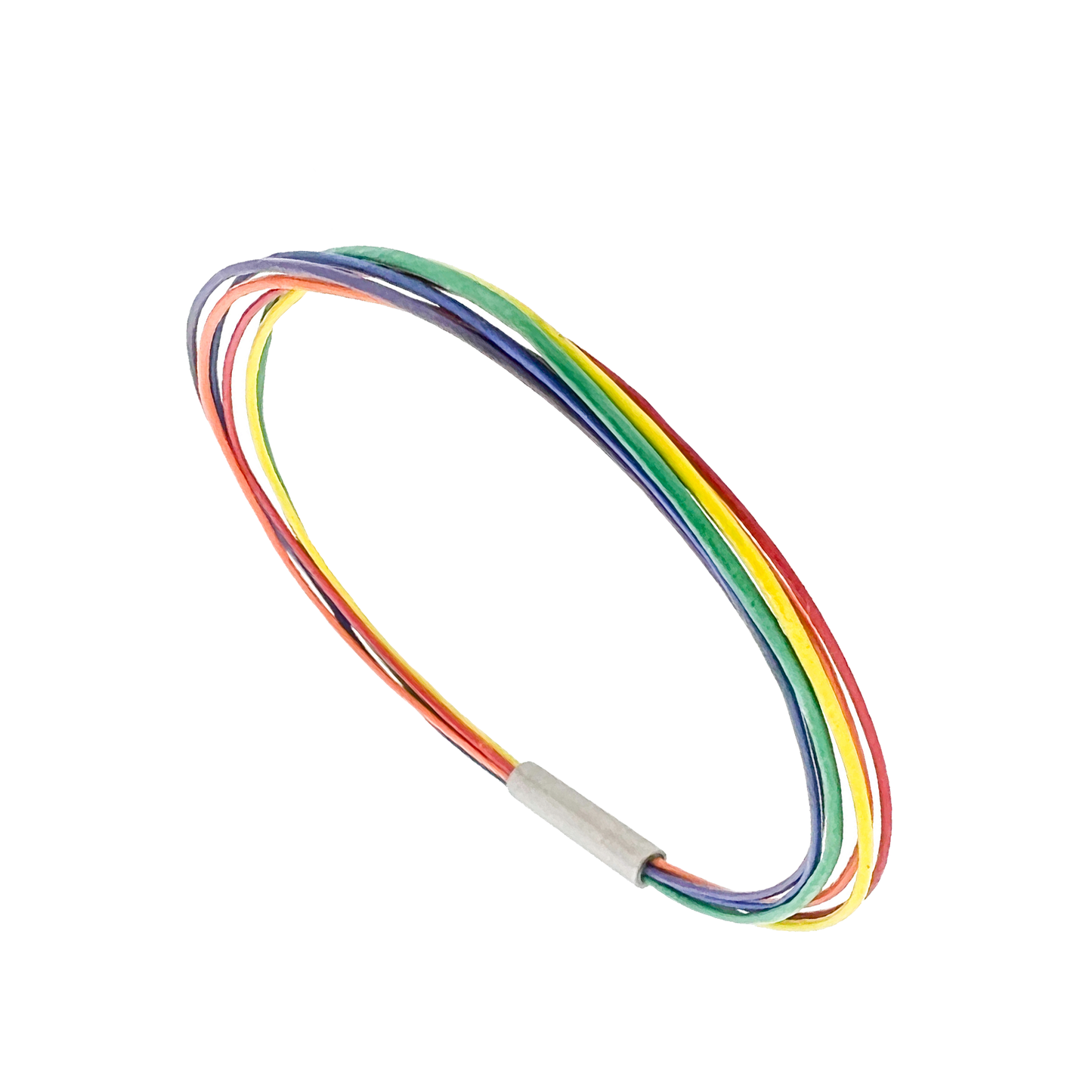 Discover the vibrant Rainbow Leather Bracelet by Zeezen, featuring 6 bold colors (6 strands) and a stylish 3.5mm titanium lock. This one-of-a-kind piece is influenced by the famous Rainbow Street and is ideal for those who want to add a fun pop of color to their fashion. Join the leather trend in Reykjavík and embrace love, peace, and diversity with this exceptional wrist adornment.