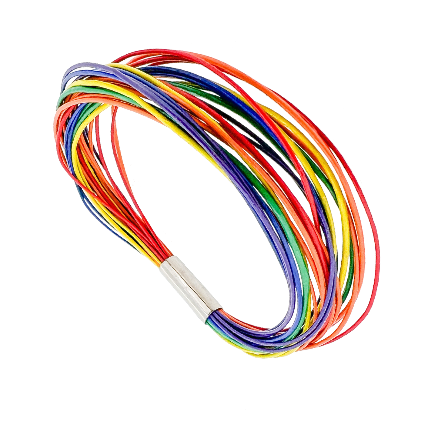 Experience the elegant and exclusive beauty of the Rainbow Street Bracelet from Zeezen. Handcrafted with 6 vibrant hues and a striking 6mm titanium lock, this luxurious piece is inspired by the renowned Rainbow Street and adds a playful pop of color to any outfit. Join the craze for Reykjavík's leather accessories and spread love, peace, and diversity with this sophisticated and unique wrist candy.