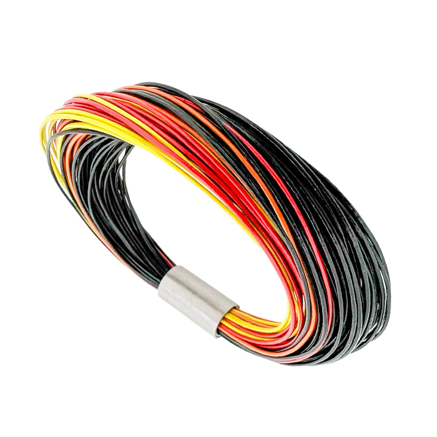 This Volcano bracelet features a 10mm titanium lock and high-quality leather for a sleek and secure fit. With its durable materials and stylish design, this bracelet is perfect for everyday wear or special occasions. Elevate your accessory game with the Volcano bracelet. Zeezen