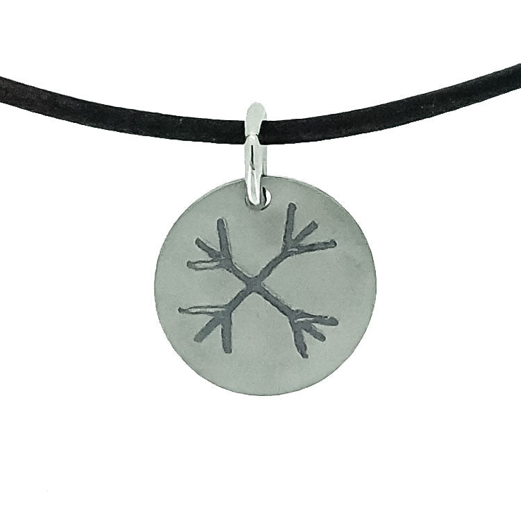 Helm of Awe - Titanium necklace, polished/matte  - zeezen.is