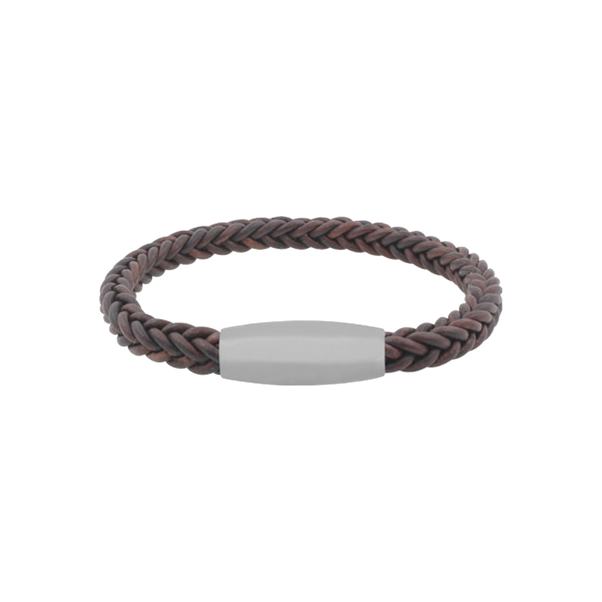 Leather Bracelet Antique Brown Titan lock - nammi.isÓfeigur